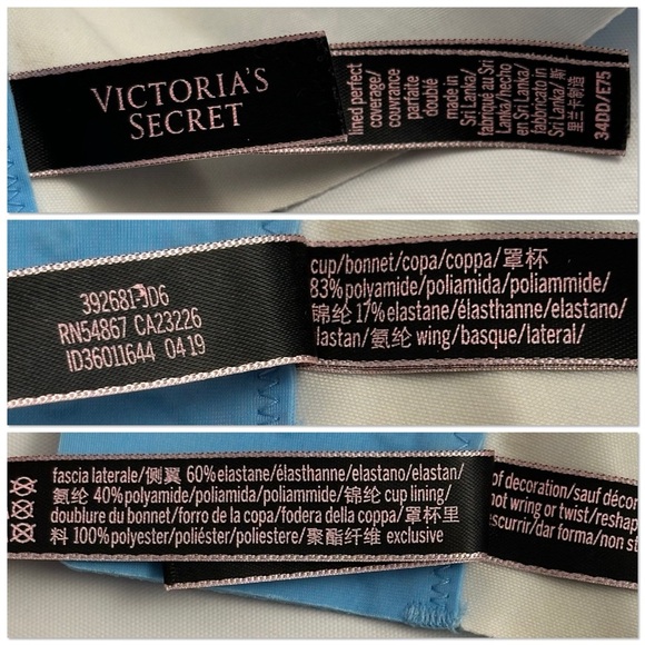 Victoria’s Secret Lined Perfect Coverage bra light blue ombre - Picture 8 of 8